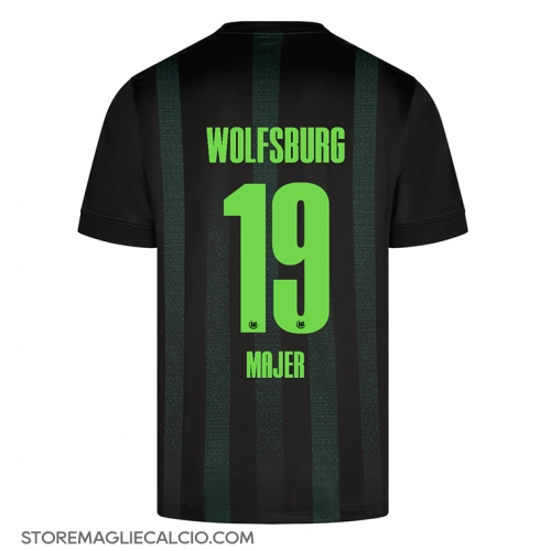 Wolfsburg Lovro Majer #19 Maglia Gara Trasferta Repliche 2024-25 Maniche Corte Wolfsburg Lovro Majer #19 Maglia Gara Trasferta Repliche 2024-25 Maniche Corte